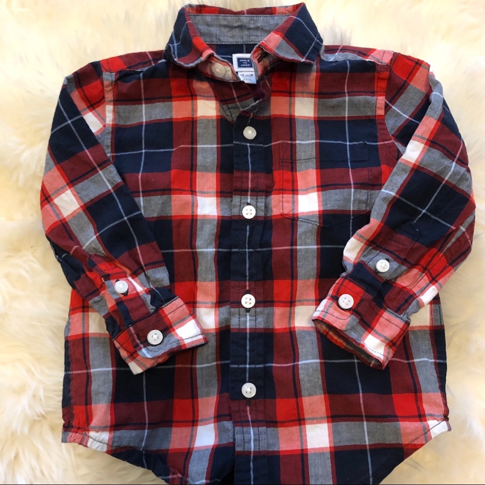 Janie and Jack plaid shirt